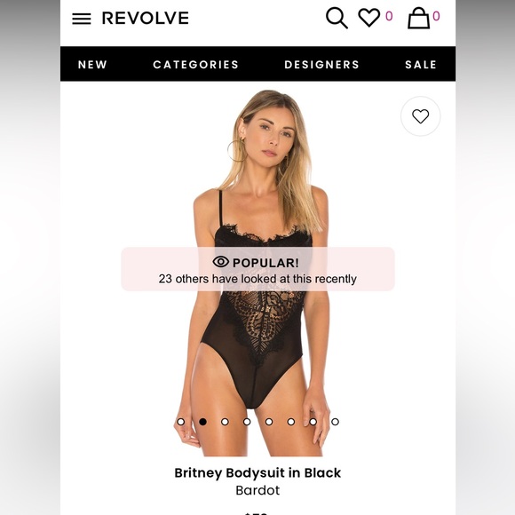 Revolve Bardot Lace Bodysuit - Picture 2 of 7